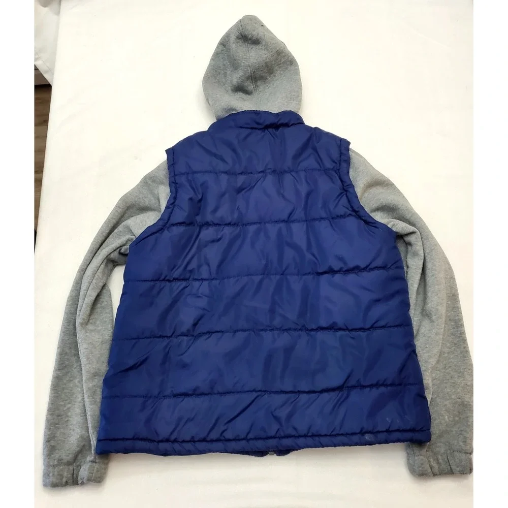 Xtreme ● Youth Blue And Green Vest‎ Jacket With Hood ● Size 14-16
